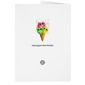Cute Kitty Cat Ice Cream Cards (Back)