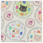 Cute Kitty Cat Lover&#39;s Pattern Fabric Fabric