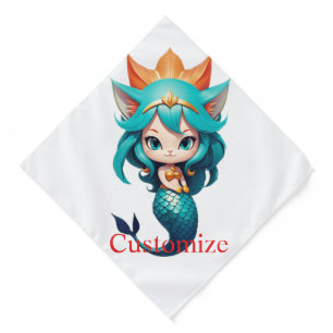 Cute Kitty Cat Mermaid Thunder_Cove Bandana