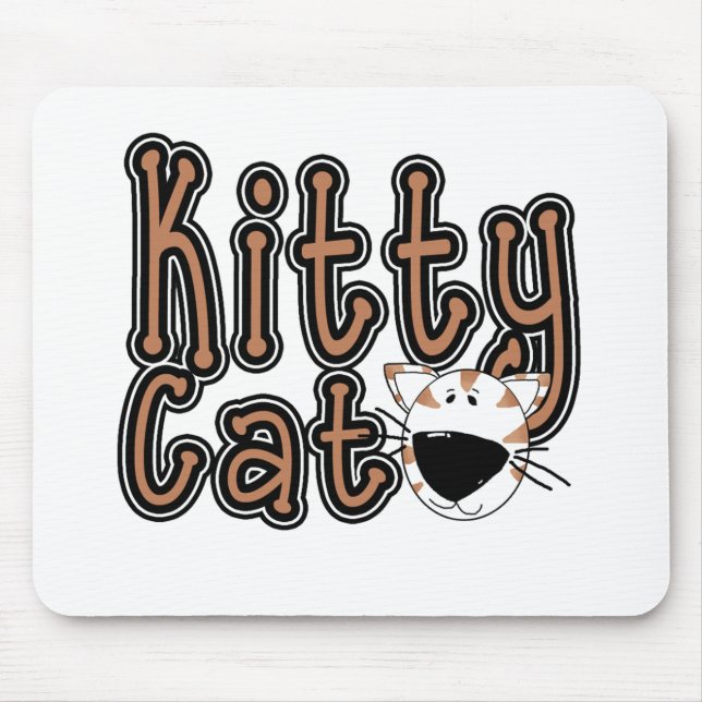 Cute Kitty Cat Mouse Pad (Front)
