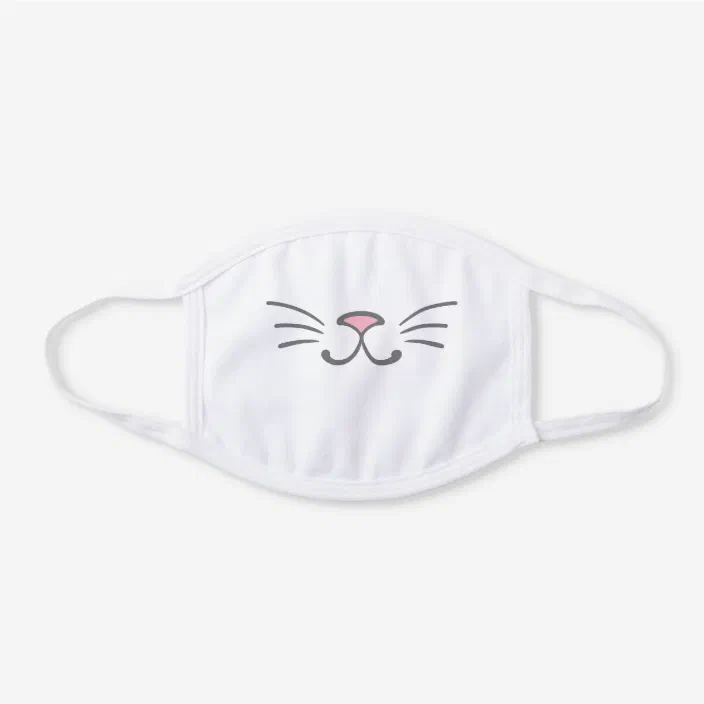 Kitten Whiskers Love-heart Nose MaskRe-Usable Washable Lightweight Face mask