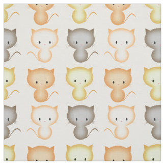 Cute Kitty Cat Pattern Fabric