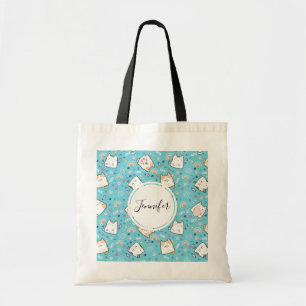 Cute Kitty Cat Pattern Whimsical Tote Bag