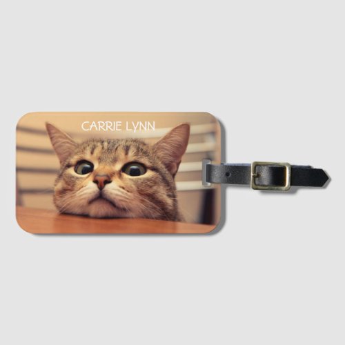 Cute Kitty Cat Personalized Luggage Tag