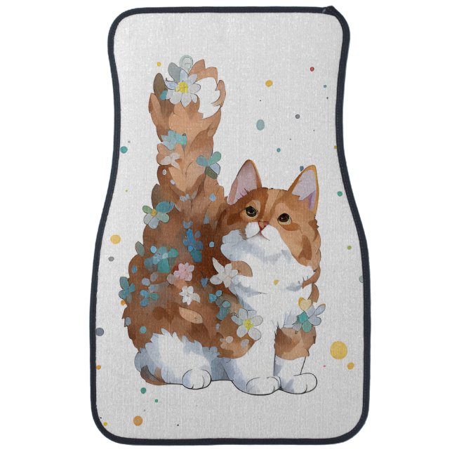 Cute Kitty Cat Pet Animal  Car Floor Mat (Front)