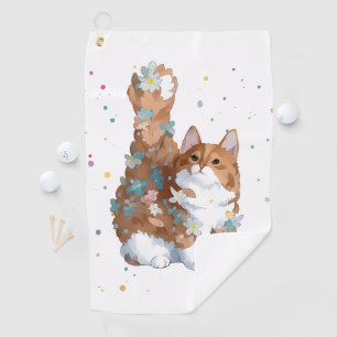 Cute Kitty Cat Pet Animal Golf Towel