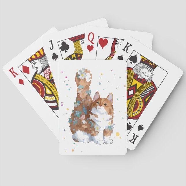 Cute Kitty Cat Pet Animal  Poker Cards (Back)