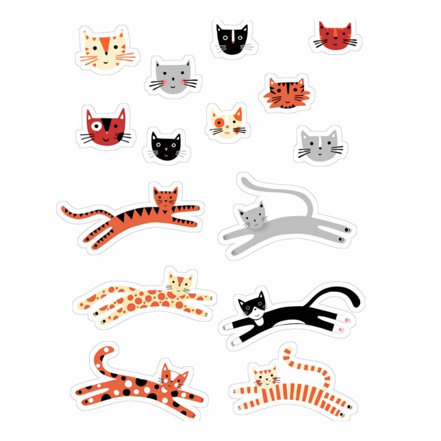 Cute Kitty Cat Pet Animal Sticker (Fun cat stickers)