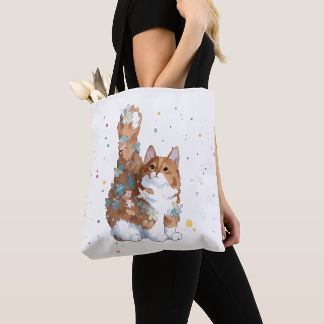 Cute Kitty Cat Pet Animal  Tote Bag (Close Up)
