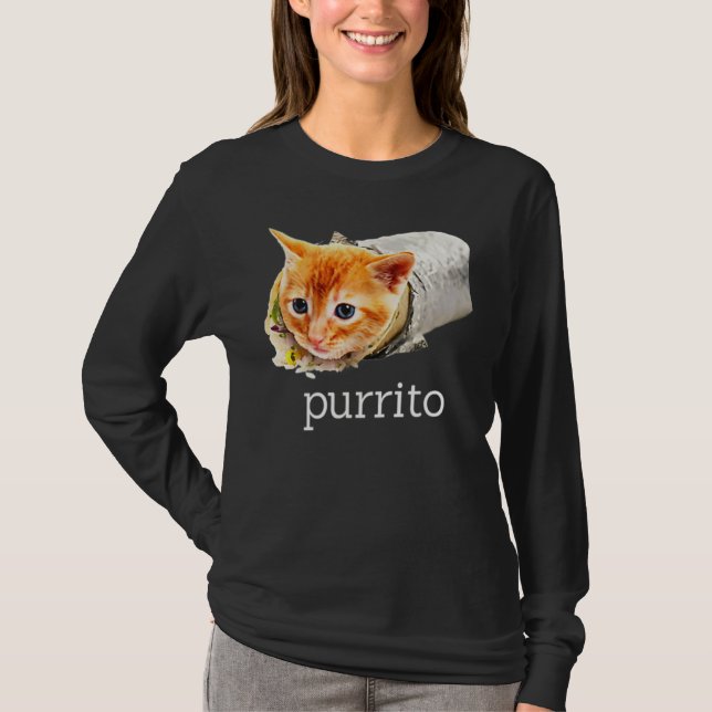 Cute Kitty Cat Purrito Burrito Pun Essential T-Shirt (Front)