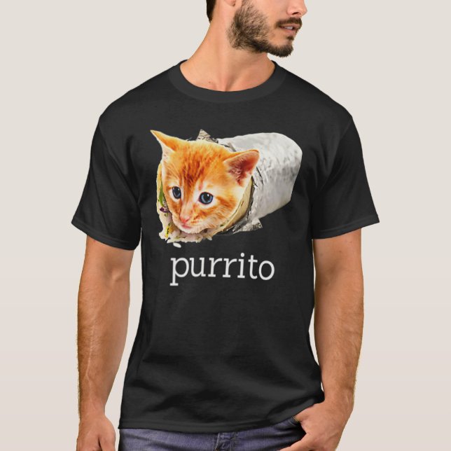 Cute Kitty Cat Purrito Burrito Pun Essential T-Shirt (Front)