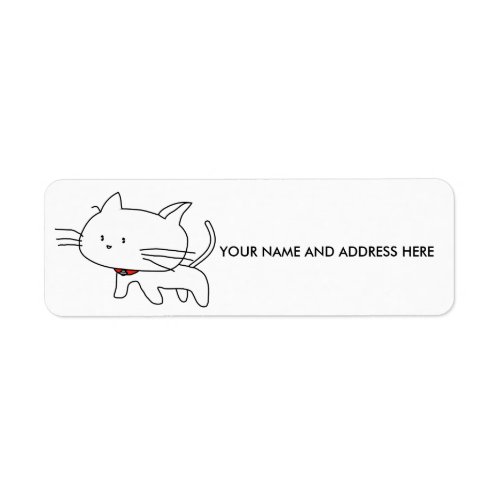 Cute Kitty Cat Return address labels Personalized Label