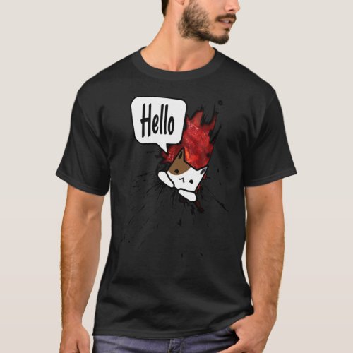 Cute Kitty Cat Ripping Out  T_Shirt