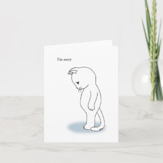 Cute Kitty Cat Sorry Apology Please Forgive me Card