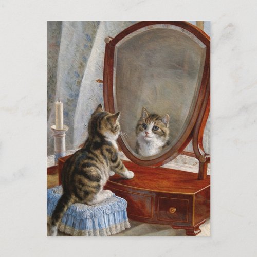 Cute Kitty Cat Vintage Painting by Frank Paton Postcard
