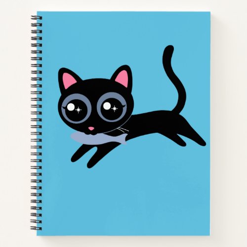 Cute Kitty Cat with Fish Gift for Girls Notebook