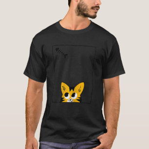Cute Kitty Cat With Fishbone Pet Cats T-Shirt