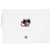 Cute Kitty Cat with Little Green Monster Cards (Back Horizontal)