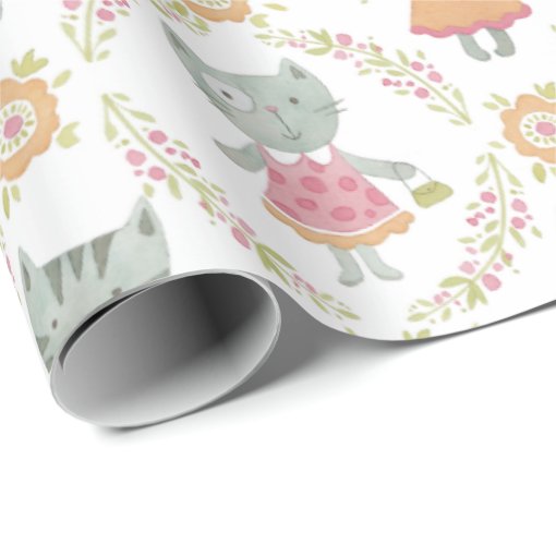 Cute Kitty Cat Wrapping Paper Zazzle