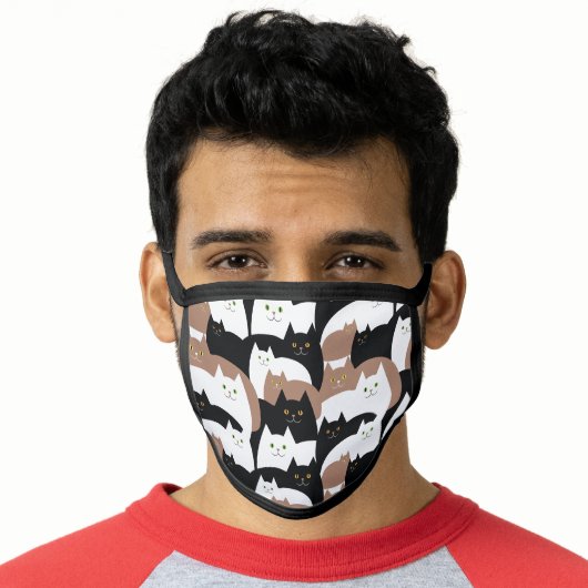 Cute Kitty Cats All-Over Print Face Mask (Worn Him)