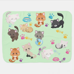 cute kitty cats baby blanket