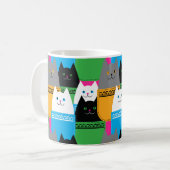 Cute Kitty Cats in Pockets Coffee Mug (Front Left)