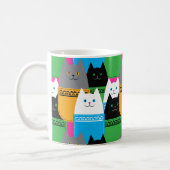 Cute Kitty Cats in Pockets Coffee Mug (Left)