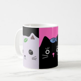 Cute Kitty Cats Mug Coffee Cups