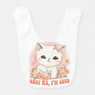 Cute Kitty! Chibi Kitten Baby Bib
