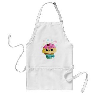 Cute Kitty Cupcake Adult Apron