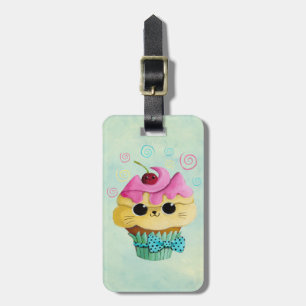 Cute Kitty Cupcake Luggage Tag
