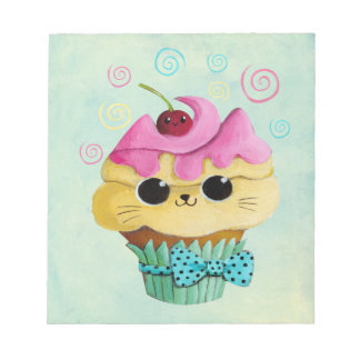 Cute Kitty Cupcake Notepad