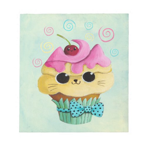 Cute Kitty Cupcake Notepad