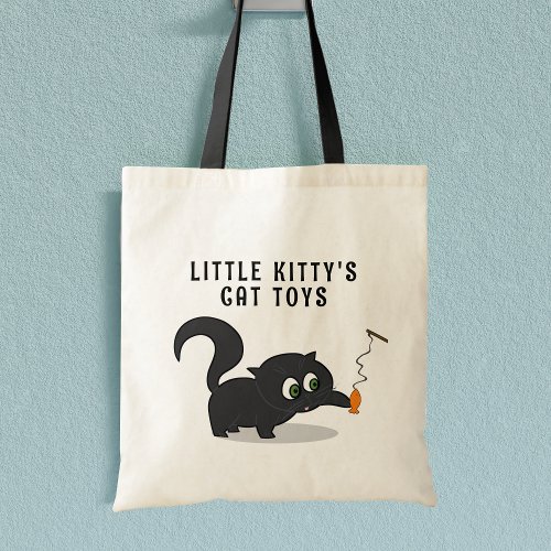 Cute Kitty Custom Black Cat Lovers Tote Bag