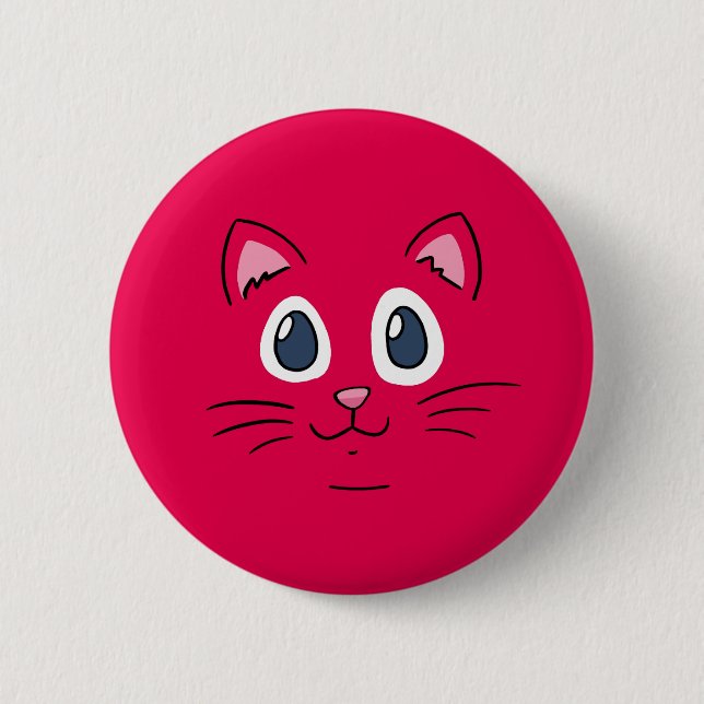Cute Kitty Face Button (Front)