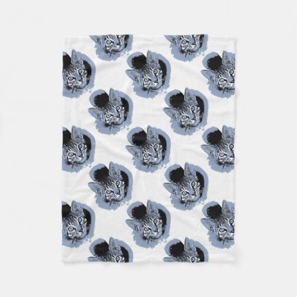 Cute Kitty Fleece Blanket