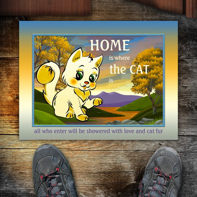 Cute Kitty Funny Cat Doormat (Creator Uploaded)