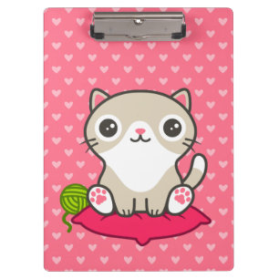 Cute Kitty Illustration Clipboard