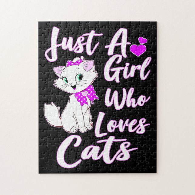 Cute Kitty Just A Girl Who Loves Cats    Jigsaw Puzzle (Vertical)