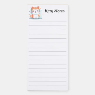 Cute Kitty Kawaii, Chibi Kitten Magnetic Notepad