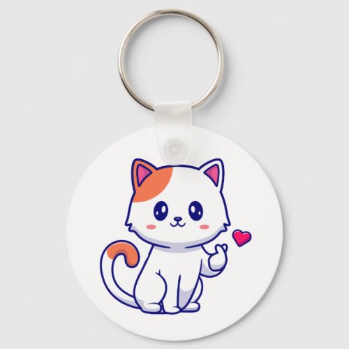 Cute Kitty Keychain 