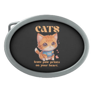 cute kitty love belt buckle
