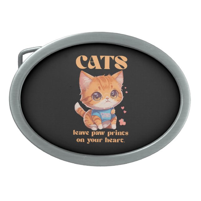 cute kitty love belt buckle (Front)