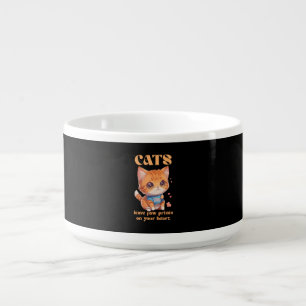 cute kitty love bowl