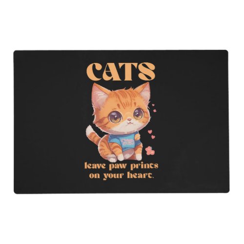 cute kitty love placemat
