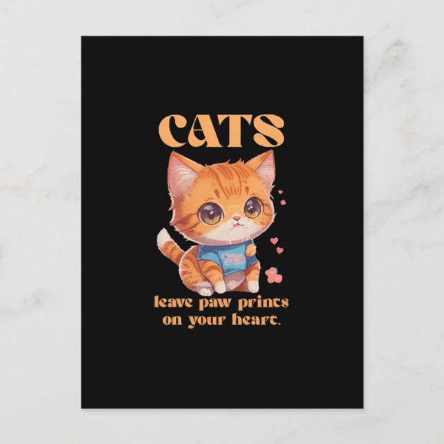 cute kitty love postcard (Front)