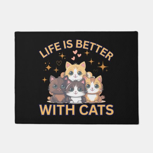Cute Kitty Lover Welcome Mat