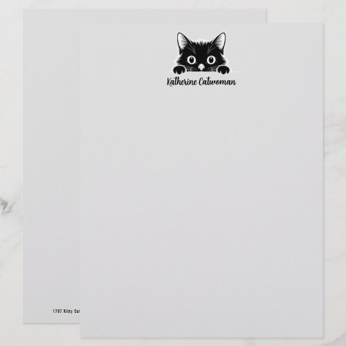 Cute Kitty Minimalistic Design - CAT 1 Letterhead