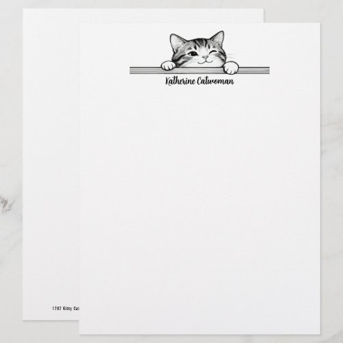 Cute Kitty Minimalistic Design - CAT 2 Letterhead