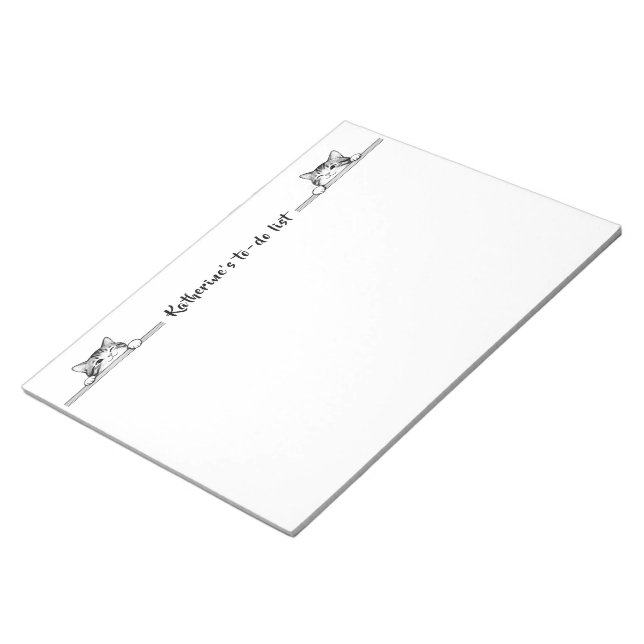 Cute Kitty Minimalistic Design - CAT 2 Notepad (Angled)